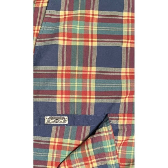 EVOLUTION Women's Button Up Plaid Shirt Plus-size 3XL Long Sleeves Elbow Patches - Picture 11 of 11